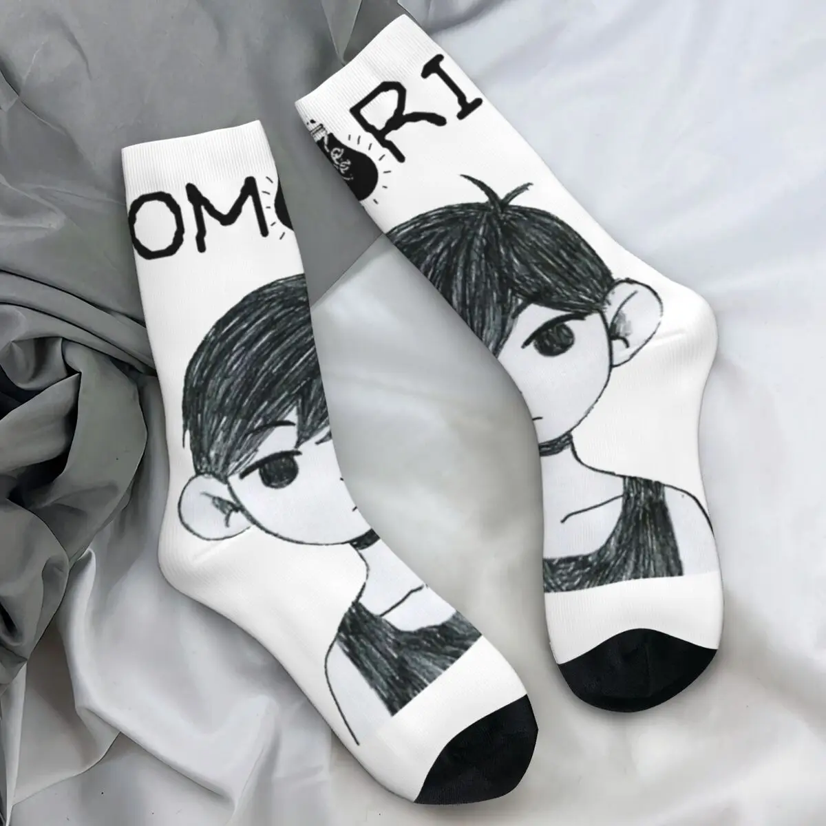 Omori Socks merch Funny Stockings Men High Quality Outdoor Socks Autumn Graphic Non Slip Socks