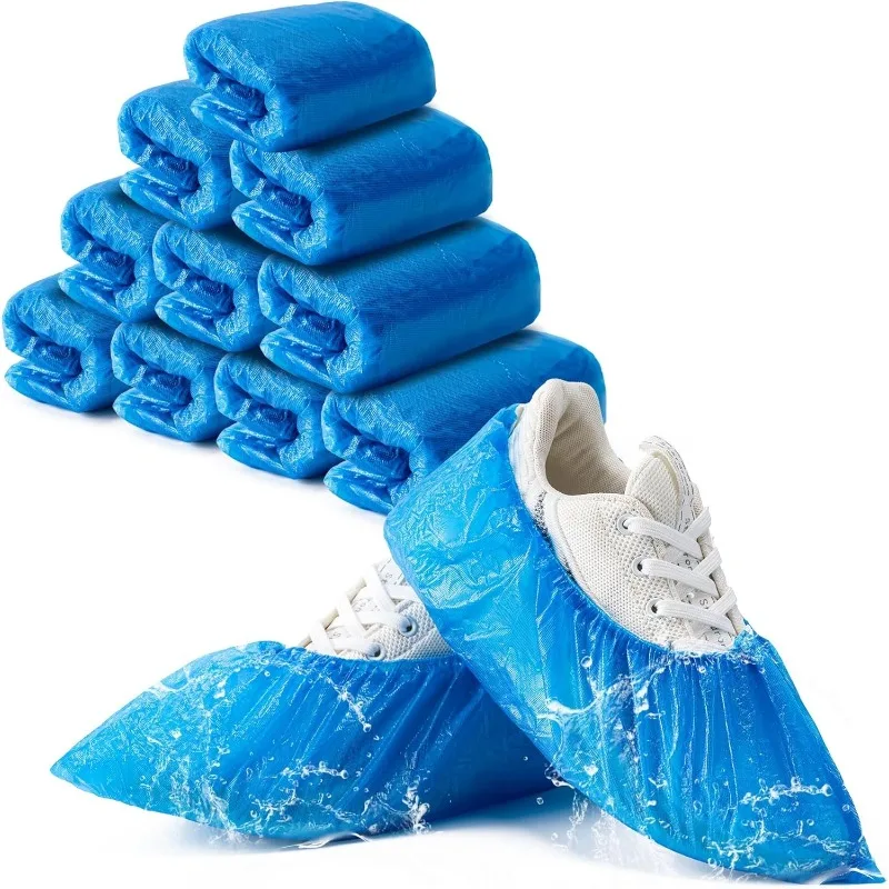 100/200/300PCS Disposable Waterproof Shoe Cover Plastic Foot Cover Dust Proof Indoor PE Overshoes Rain Mud-proof Shoe Cover