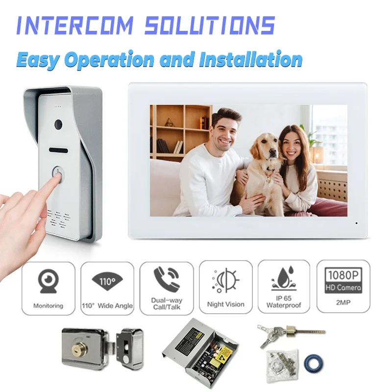 High Quality 7 Inch Color Video Door Intercom 2-Way Communication Audio Intercom Video Intercom