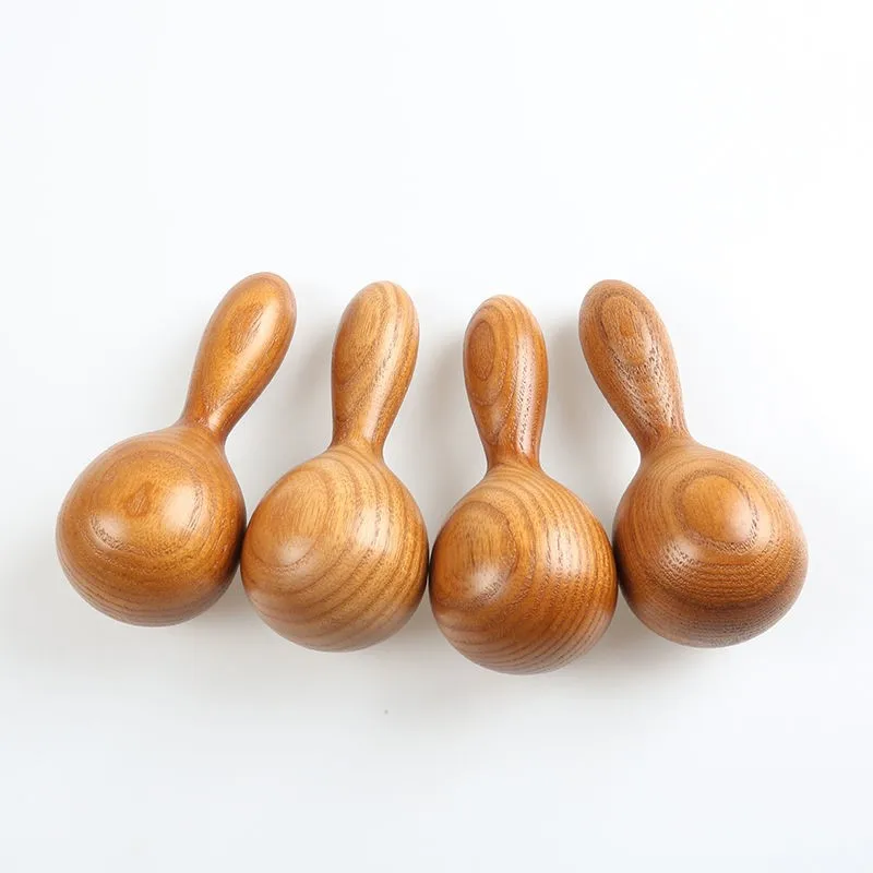 عصا تدليك الزيوت العطرية، سبا الجسم، ميريديان، مطرقة تدليك، علاج الخشب، كرة مستديرة، مدلك خشبي