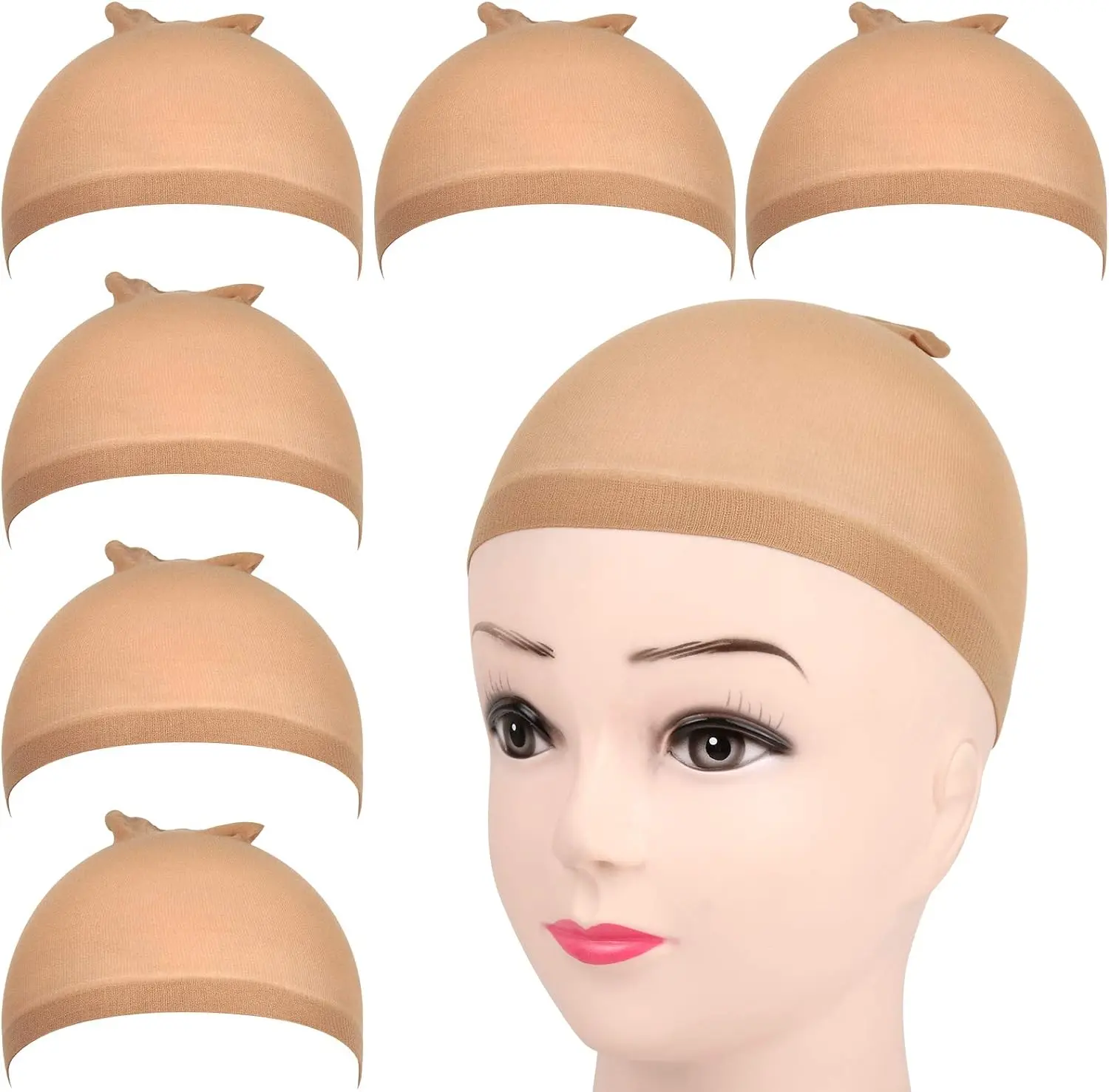 

6 Pcs HD Wig Cap Elastic Breathable Invisible Wig Caps Stretchy Nylon Wig Caps Perfect For Professional Use