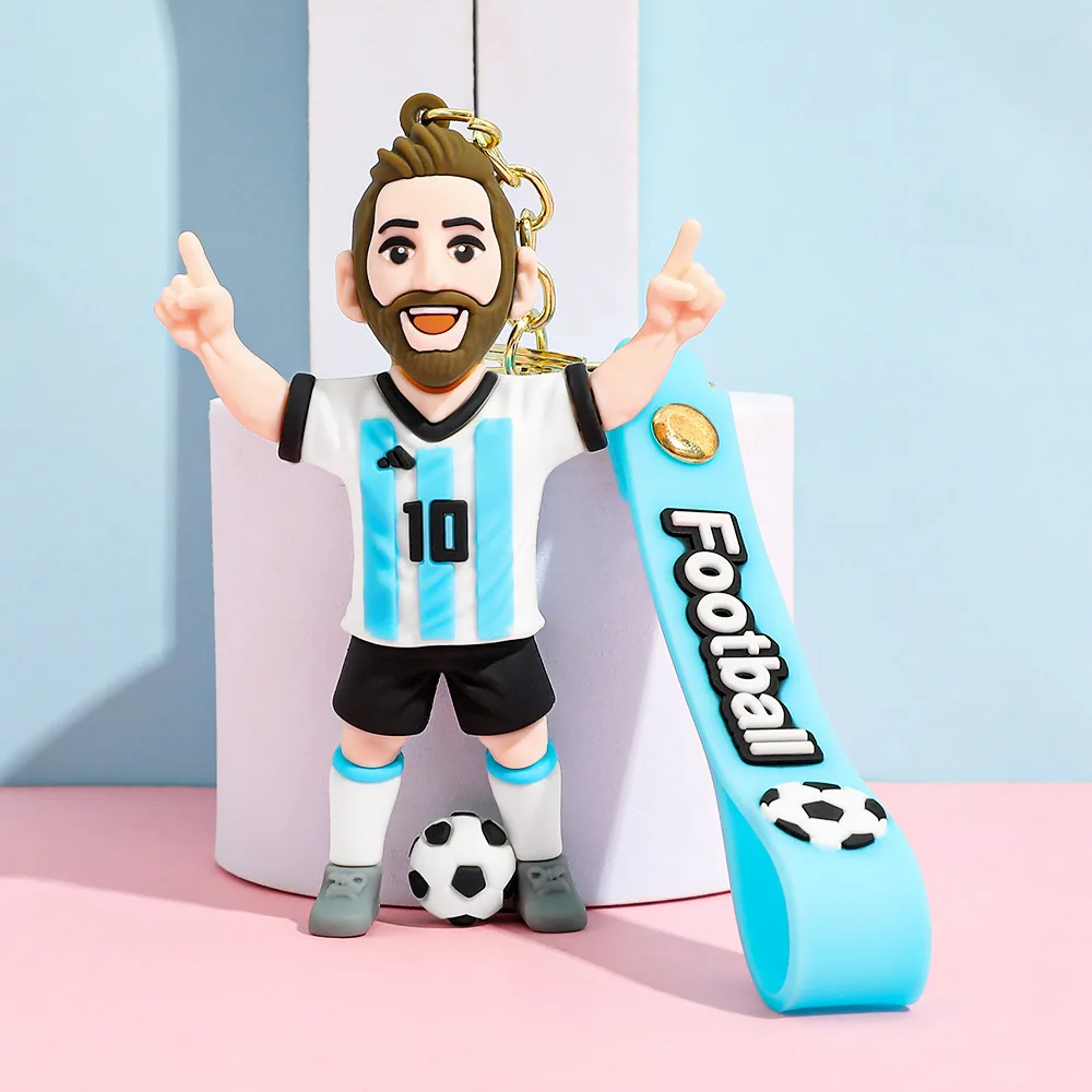 Football Jersey Keychain Cartoon Soccer Birthday Party Supplies Toy Key Ring Cristiano Ronaldo Messii Souvenir Gifts for Fans view 5