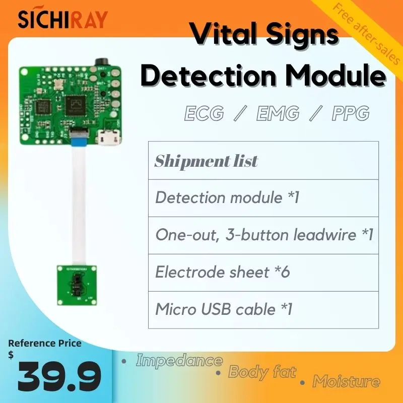 ECG EMG PWV PPG PBF Pulse waveform Vital Signs Detection Module Development Hardware