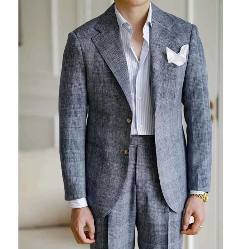 High Quality Wedding Suit For Men Business Formal Casual Single-breasted Dress Suit 2 Pieces Office Work Party Prom Costume