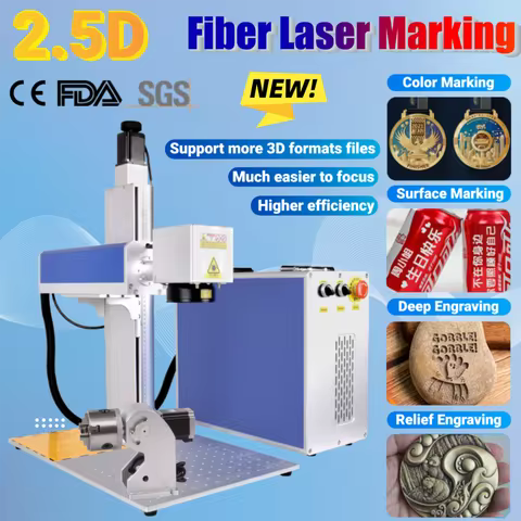 2.5D V2 300W JPT Fiber Laser Marking Cutting Machine Relief Deep Engraving Laser Engraver Gold Silver Ring Jewelry DIY Marking