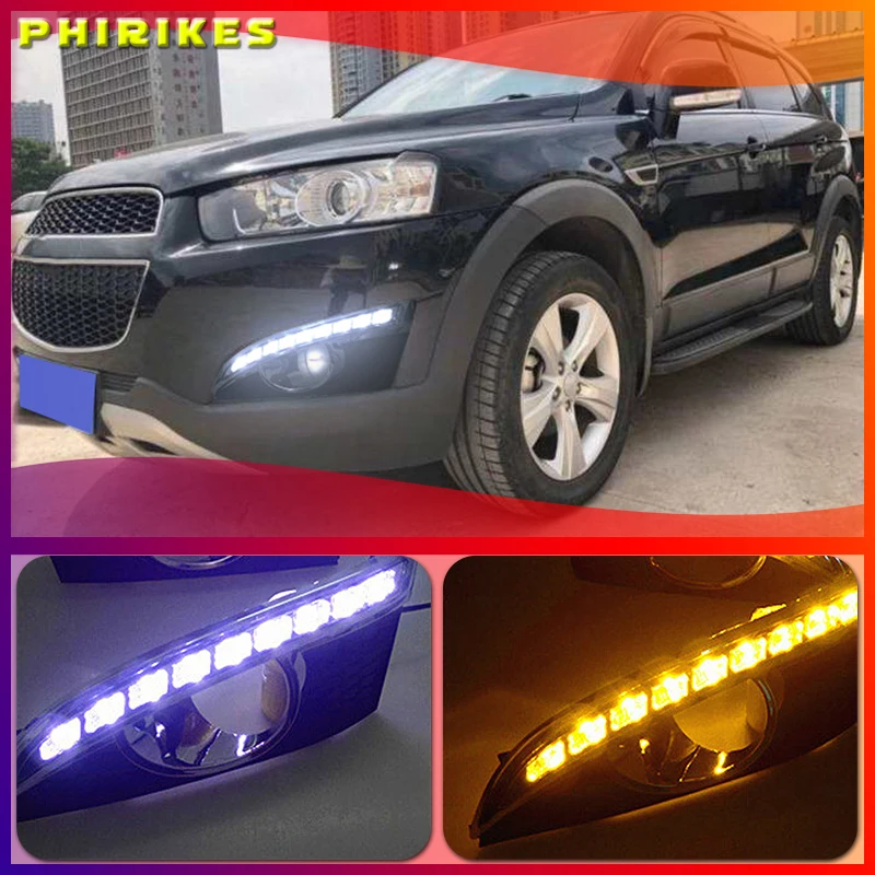 

DRL For CHEVROLET CAPTIVA 2011 - 2016 Turn Signal Relay Car-styling 12V LED Daytime Running Lights with fog lamp hole