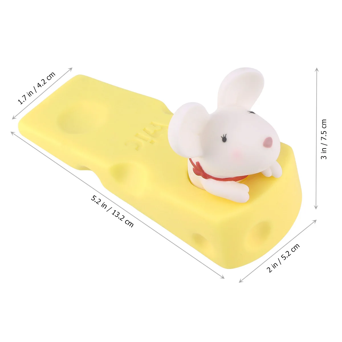 

Anti-Pinch Door Stopper White Mouse Shape Decorative Animal Door Wedge For Home Safety Use On Wood Tile Carpet Concrete