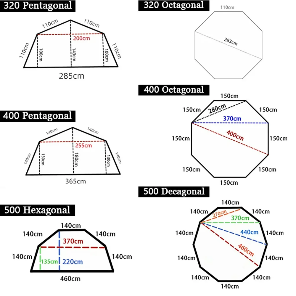 Polygonal Camping Mat Ultralight Hiking Picnic Beach Portable Ground Sheet PU4000 Oxford Cloth Waterproof Pyramid Tent Mats