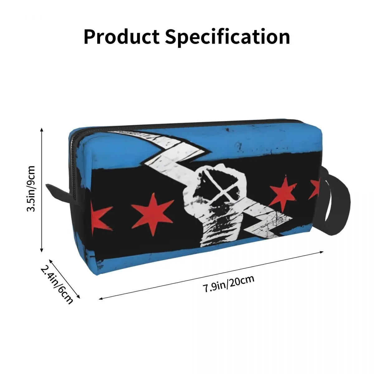 CM Punk WWE 2023 Makeup Bag Cosmetic Organizer Storage Dopp Kit Toiletry Cosmetic Bag for Women Beauty Travel Pencil Case