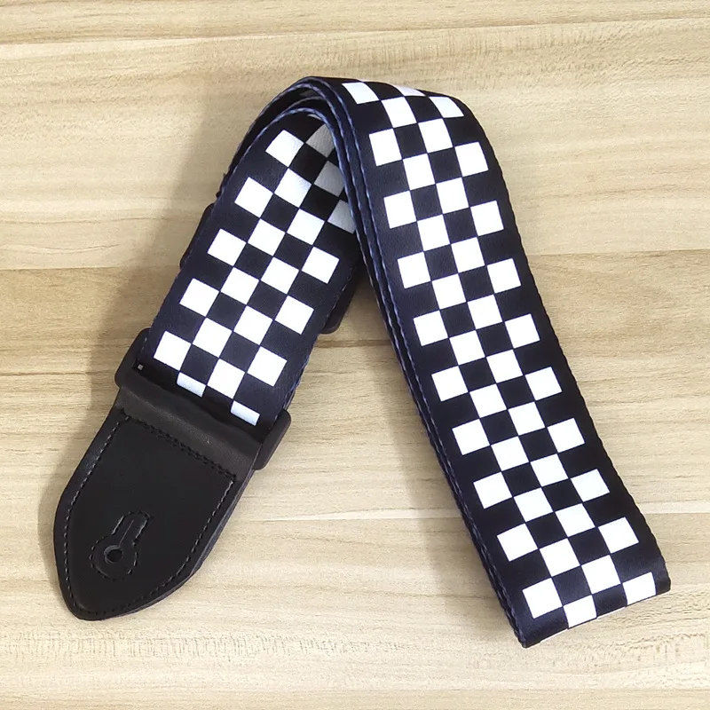 

Adjustable Fashion Personalized Colorful Print Canvas Guitar Strap for Ukulele Electric Acoustic Guitar Bass Guitar Accessories