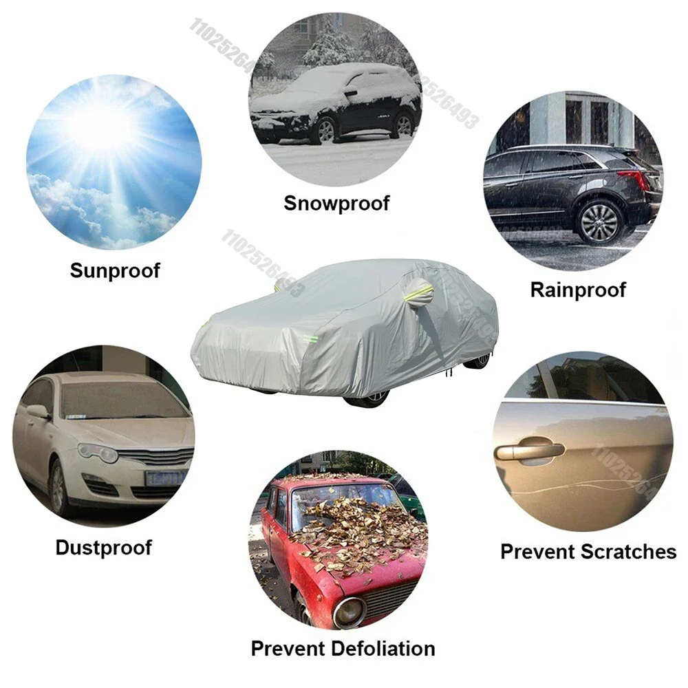 Auto Abdeckung Outdoor Schutz Volle Auto Abdeckungen Wasserdichte Sonnenschirm Schnee Abdeckung Anti UV Universal Für Limousine Amagi – Detail 13
