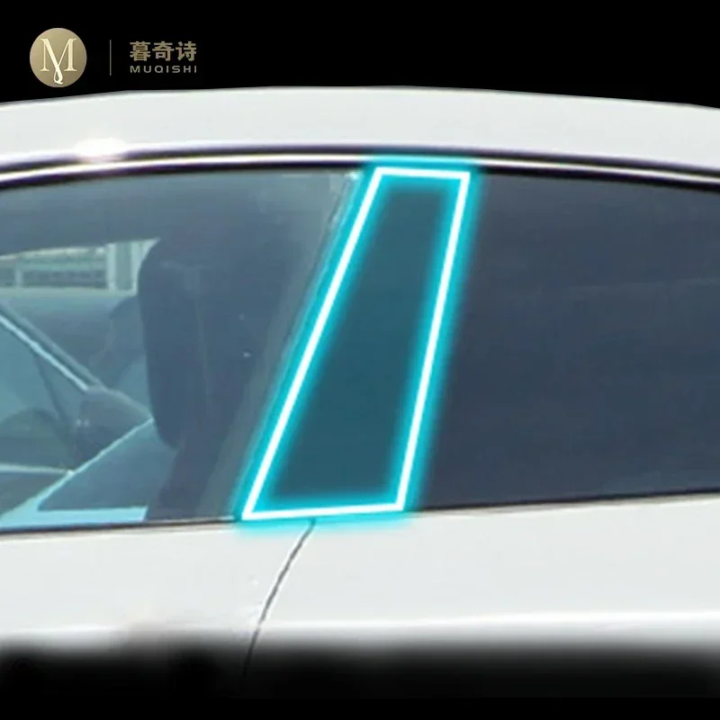 

For Porsche Taycan 2020-2023 Car Exterior PPF Paint protective film Anti-scratch of window pillar strip TPU transparent film