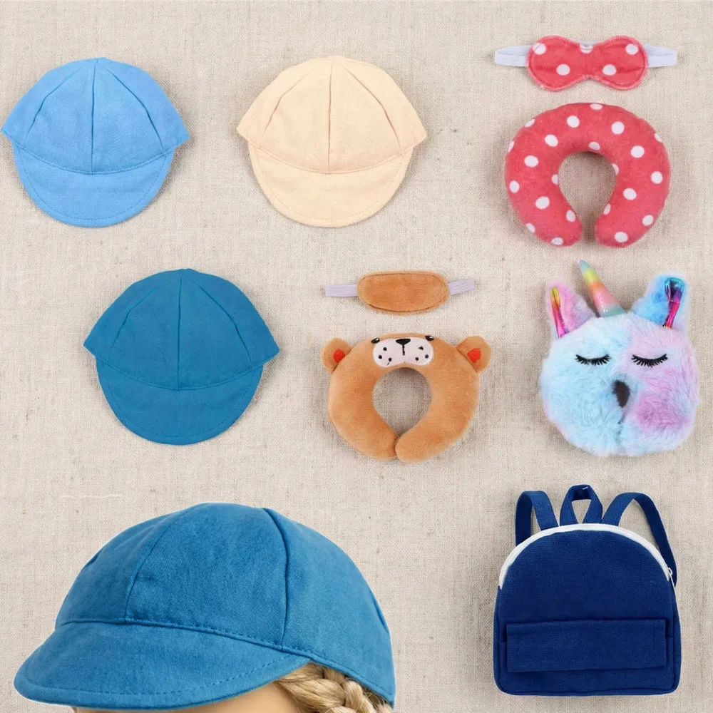 Doll Accessories Sports Cap Cute U-shaped Pillow Backpack Multiple Fashion Accessories For 43CM Baby Doll&18Inch American Doll