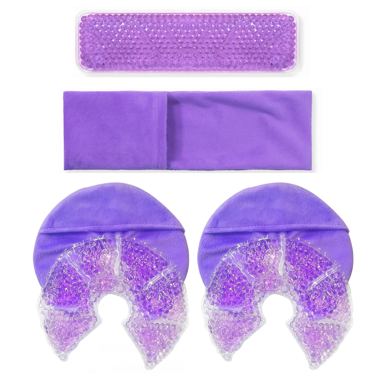 Hot Cold Gel Bead Breast Therapy Pack & Perineal Cold Compress Heating Pad Breast Ice Packs for Breastfeeding Cooling Gel Packs