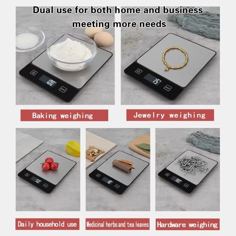

Stainless Steel Electronic Scale High Precision Digital Display Food Scale LCD Display Waterproof Baking Scale Baking Cooking