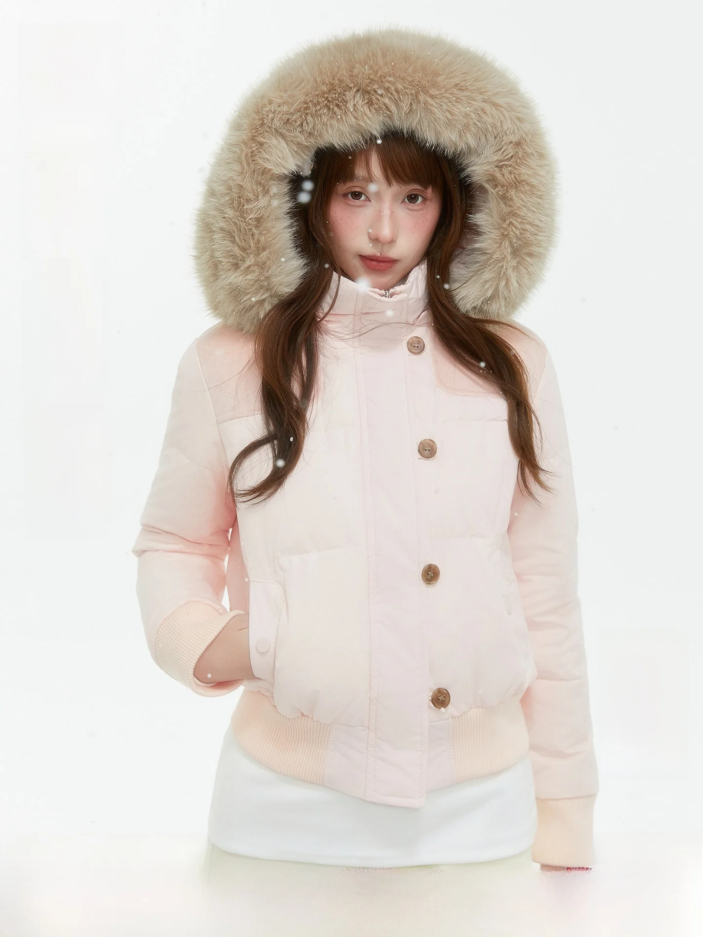 

Женская зимняя куртка-пуховик STA 90% White Down с воротником, повседневная, теплая, стандартной длины рукава