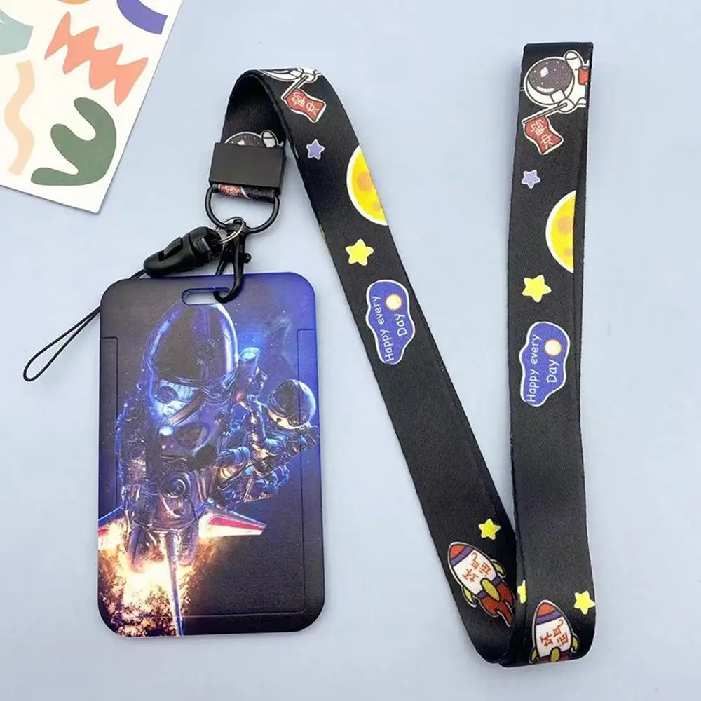 Portatarjetas de regalo, funda de tarjeta de autobús astronauta, tarjetero de identificación espaciador, estuche de tarjeta de arroz para estudiantes, llavero Taikonaut