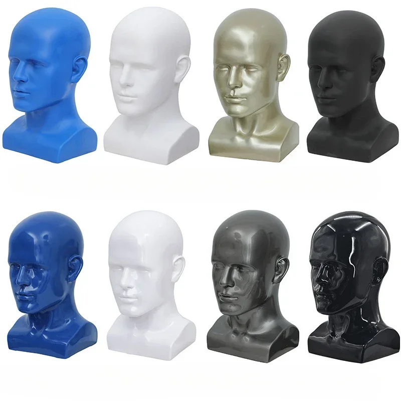 PVC Men Mannequin Dummy Head Male Manikin Doll Heads for Wigs Hats Sunglass Display