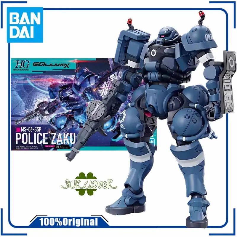 

Bandai Original GUNDAM HG Series GQ MS-06SSP POLICE ZAKU Anime Action Figure Assembly Model Toys Collectible Model