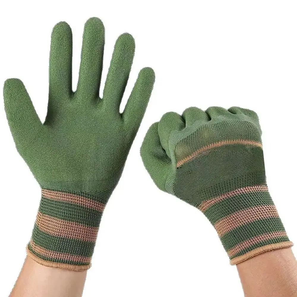 1Pair New Universal Gardening Gloves Wear-resistant Waterproof Protection Gloves Thorn-proof Rubber Work Gloves Rose Pruning