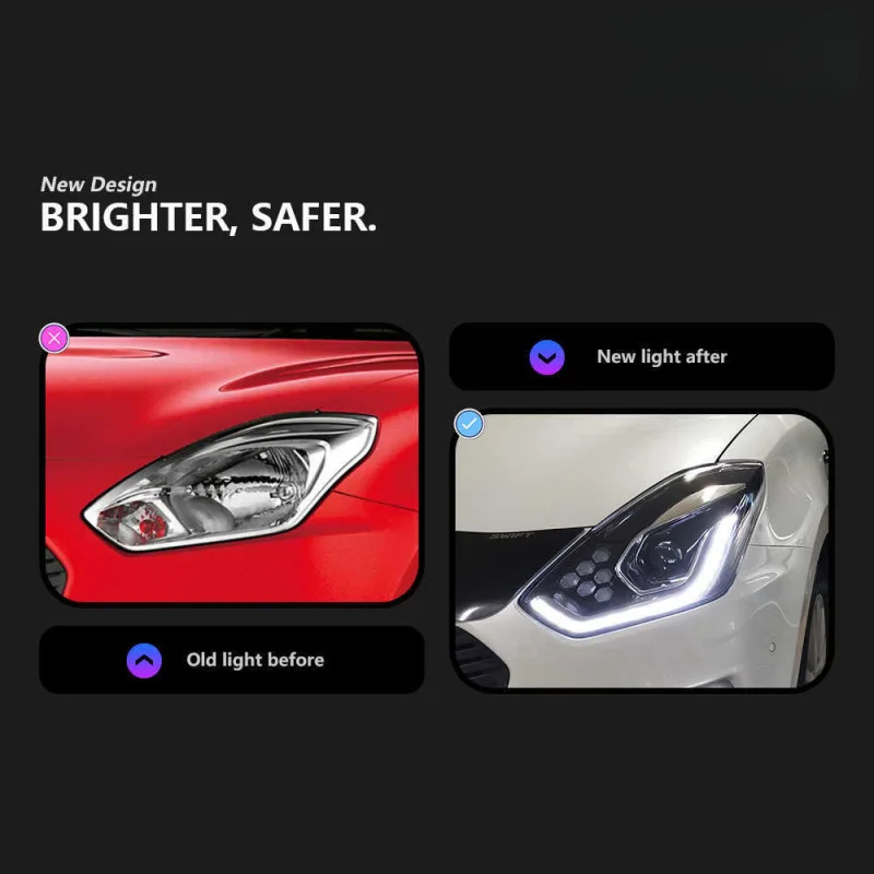 Suitable Specifically For 2018-2020 New Swift Headlight Assembly Modification Right-Hand Drive LED Daytime Running Light Flo