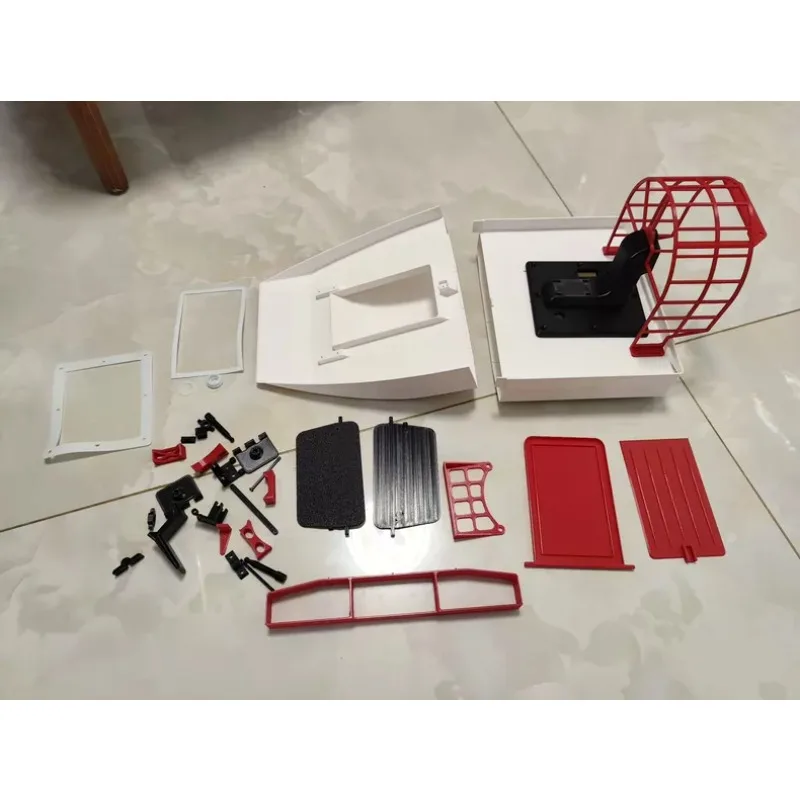 3D Printed RC Airboat PETG 50cm DIY Hull Kit Unassembled Sanding & Gluing Required Remote Control Fan Boat Model Parts