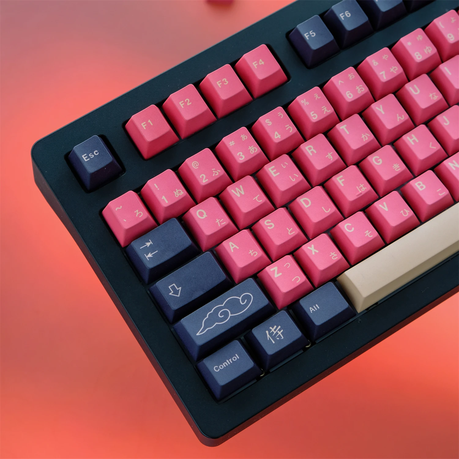 134 keys/set GMK Red Samurai Keycaps PBT Dye Subbed Key Caps Cherry Profile Keycap For Keychron Q1 Q2 K2 Anne GH60 GK64 Poker