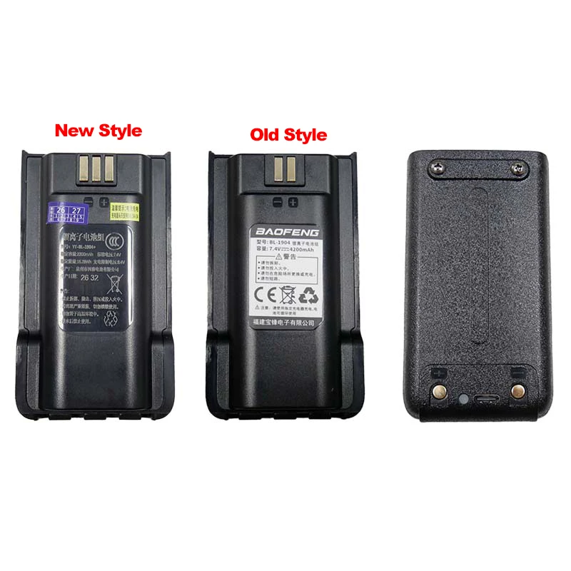 BAOFENG BF-1904 Walkie Talkie Li-ion Battery New/Old Style Original Battery For BF1904 2Way Radios Extra Battery Type-C Charging