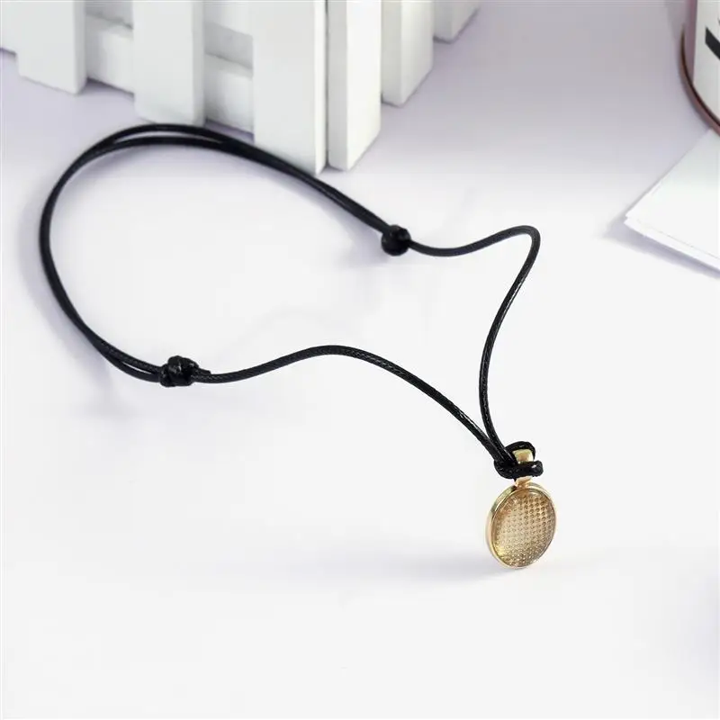 Adjustable Black Braid Wax Cord for DIY Pendant Necklace