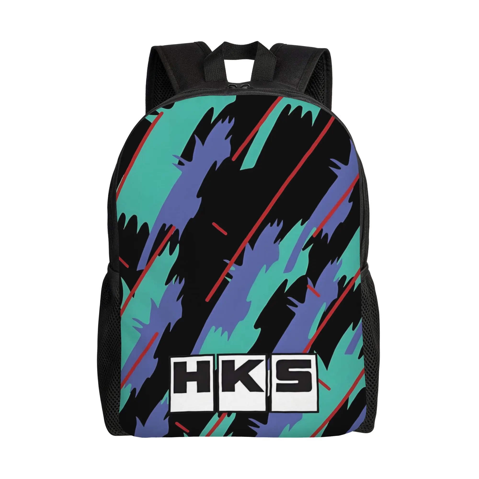 Custom H-HKSES Motor Race Rally Power Backpacks for Men Women Water Resistant College School  Bag Printing Bookbag