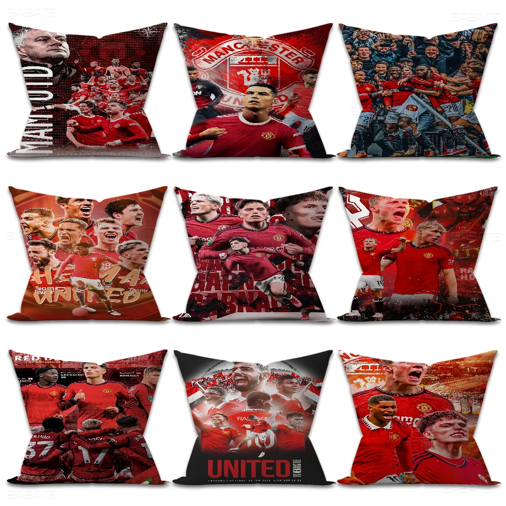 M-Manchester U-United F 45*45cm Cushion Cover Pillow Cover Decor Pillowcase Home Pillowcase For Couch Pillow