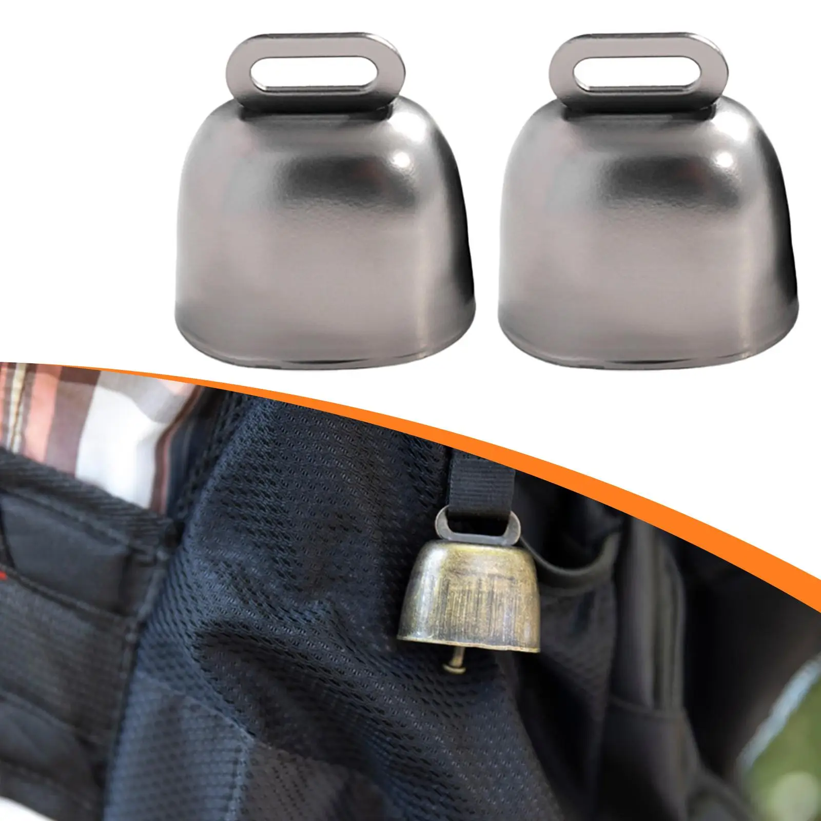 

Металлический колокольчик-подвеска для собак и кошек, большой, серый, для улицы, для самостоятельного изготовления (DIY), для предупреждения об опасности