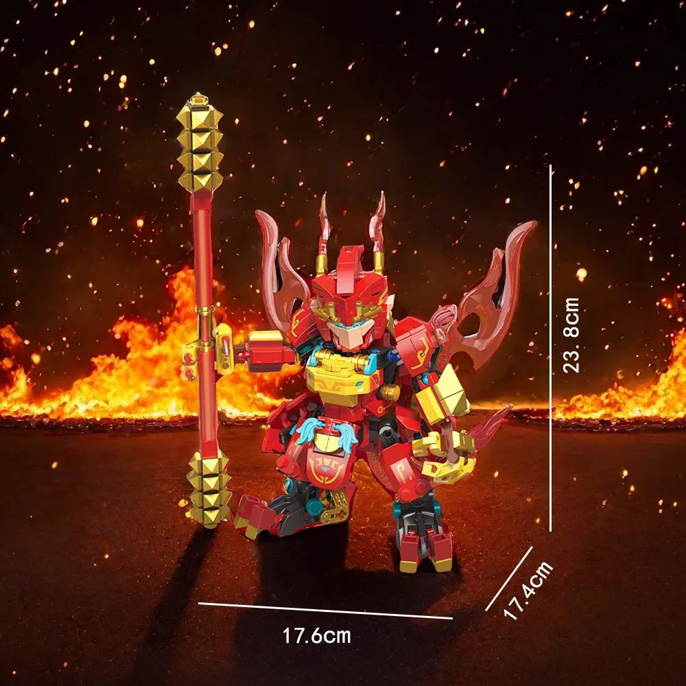 Hero Wukong Mini Building Blocks Toys with Glow-in-the-Dark Modules - Fun Battle Toy for Kids, Educational & Creative Play Decor