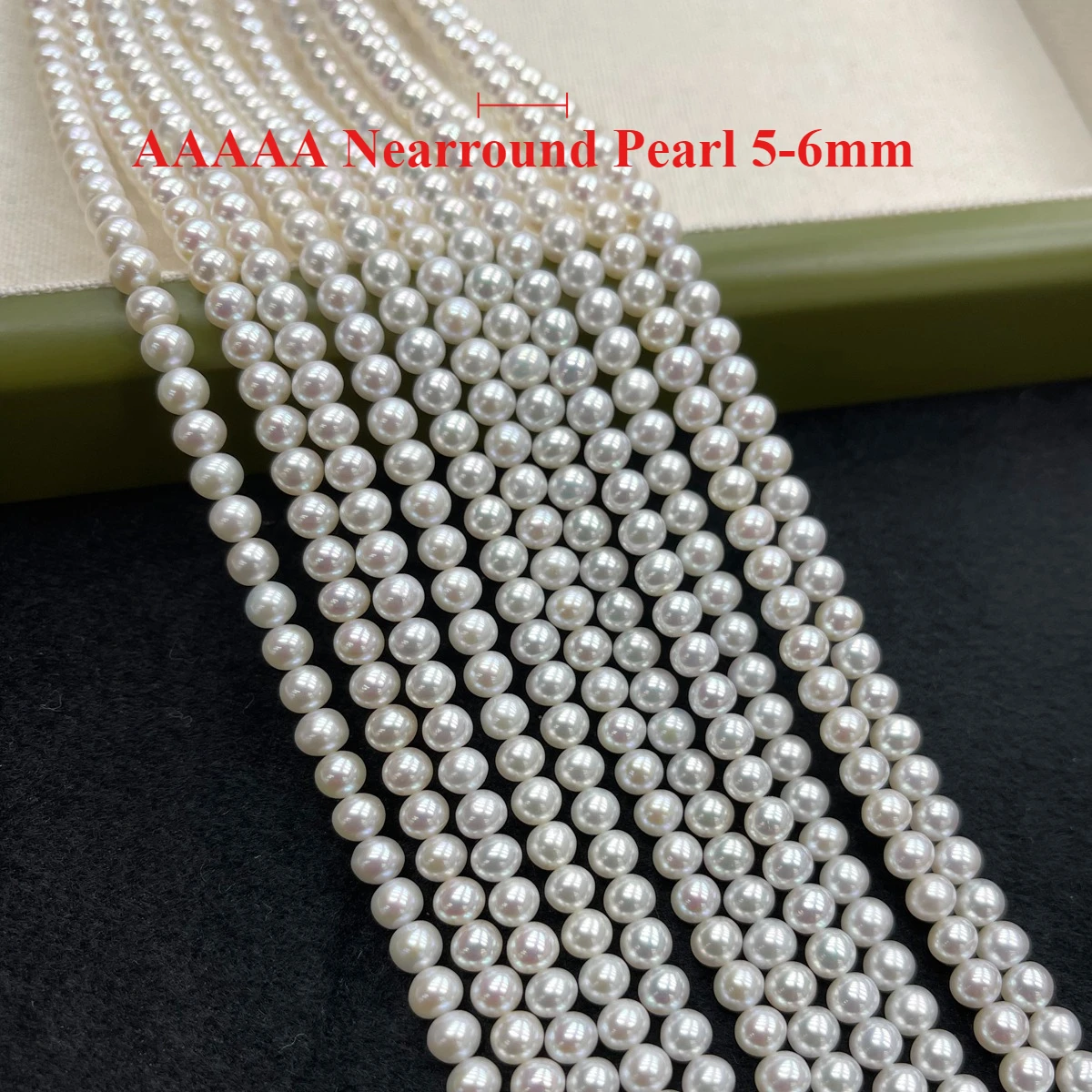 

AAAAA Nearround Pearl Natural Freshwater Pearl Isolation Pearl 5-6mm For Jewelry Making DIY Necklace Earrings Bracelet Accessory