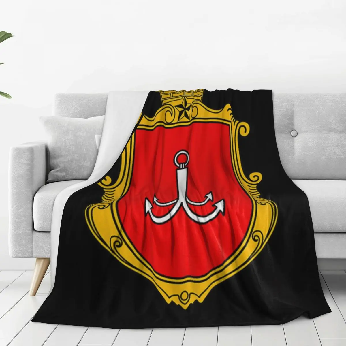 Coat Of Arms Of Odessa, Ukraine Blankets Flannel Multi-function Sofa Throw Blankets For Couch Bedding Travel Throws Bedspread