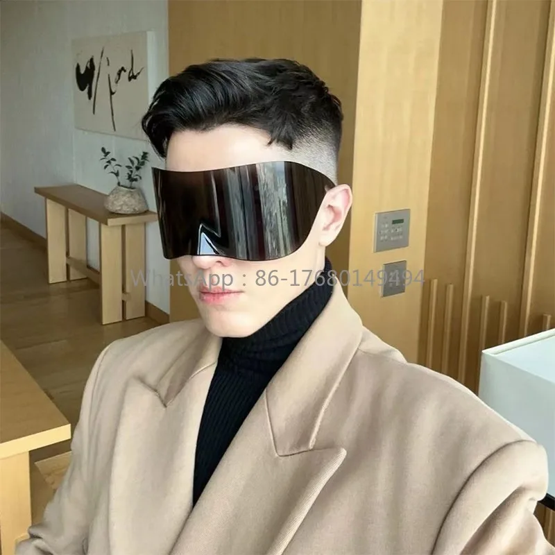 European and American Hip Hop Retro Future Technology Sense Cool Sunglasses Oversized Punk Sports Style Sunglasses