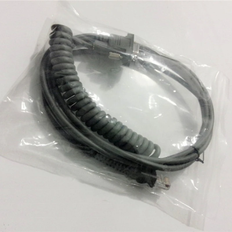 1 قطعة 3M 5M RS232 دوامة ل الباركود الماسح الضوئي LS2208/AP LS1203 LS4208 LS4278 LS7808 DS3400 DS6707 CBA-R02-C09PAR لفائف DB9 كابل