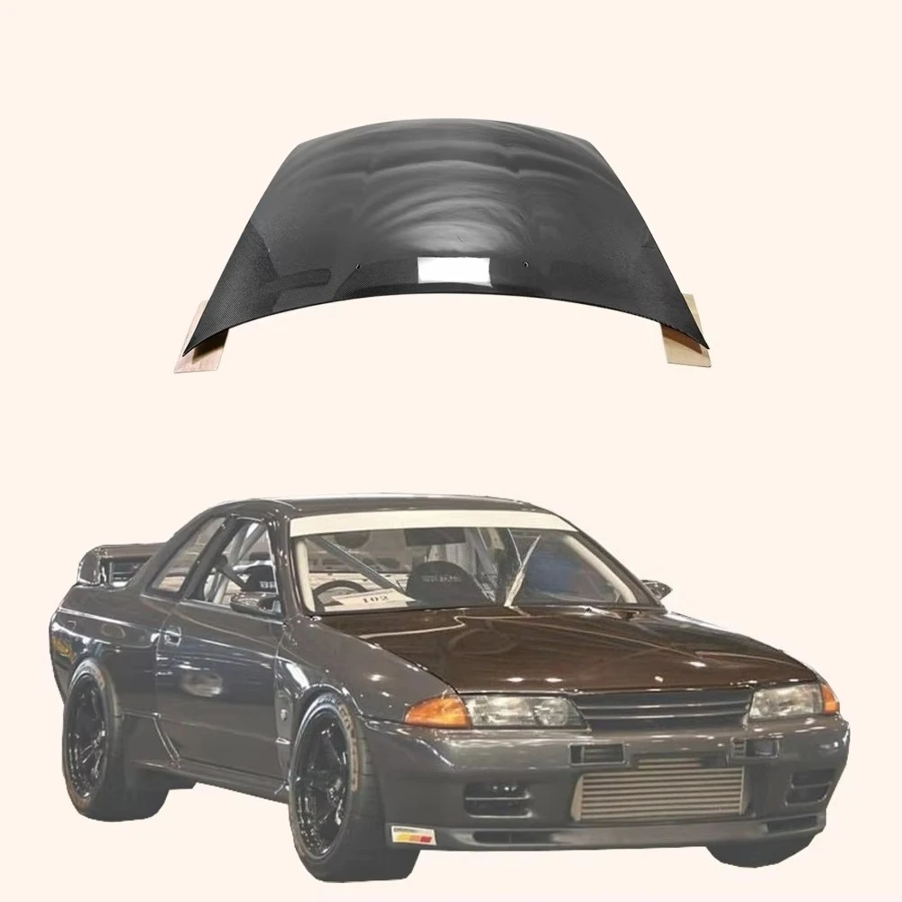 

For Nissan Skyline (R32 GTR Only) OE Style Carbon Fiber Front Bumper Bonnet Hood