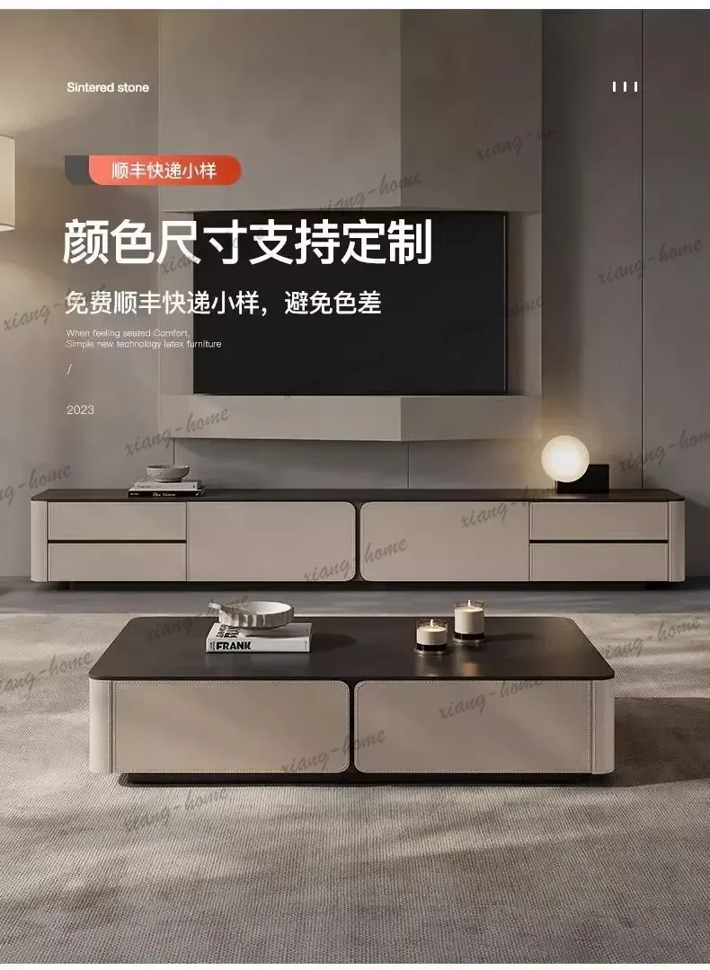 YJ Classic Simple Tv Cabinet Italian Minimalist Long Unique Tv Stands Living Room Luxury Floor Mueble Para Tele Furniture Home