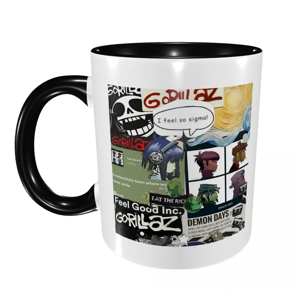 Gorillaz Musikband Tasse Lustige Keramik-Kaffeetassen Teetassen Milchbecher Trinkgeschirr Geschenk für Freunde
