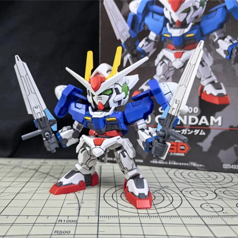 Bandai SDEX-STANDARD 008 OO Gundam model Q version robot figure animation peripheral collection DIY assembled toy ornaments gift