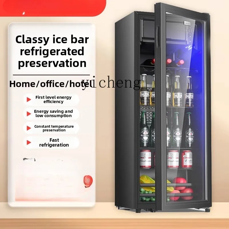 

ZK Transparent Single Door Refrigerator Ice Bar Home Small Refrigerator Commercial Office Tea Beverage Red Wine Cabinet