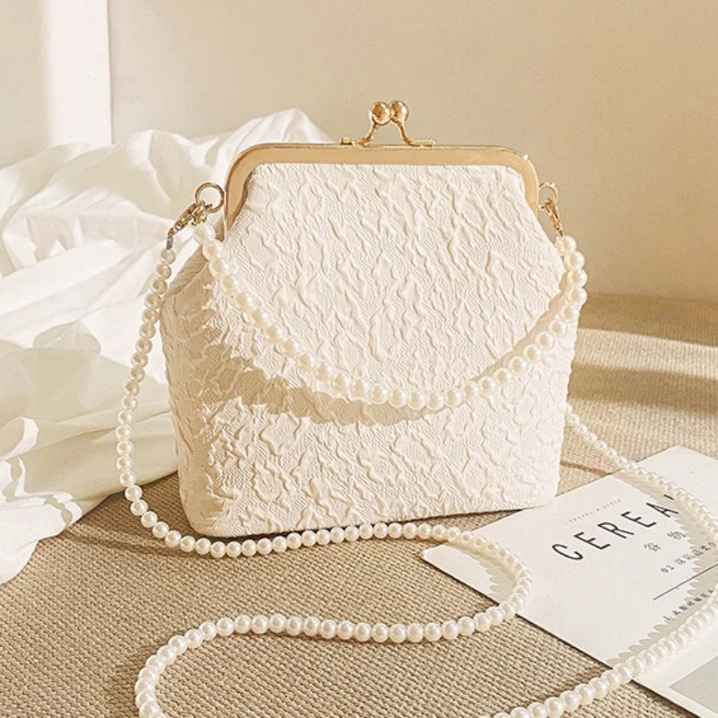 

Mobile Phone Bags Pearl Chain Crossbody Bag for Women Shoulder Bags Makeup Bag Purse and Handbags Mother Kids Bag for Girl Сумка