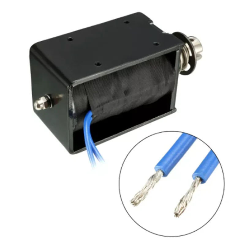 

JF-1578B DC24V 5A 12V 8A 15mm Stroke 5kg 50N Force Open Frame Pull Push Electric Solenoid Electromagnet