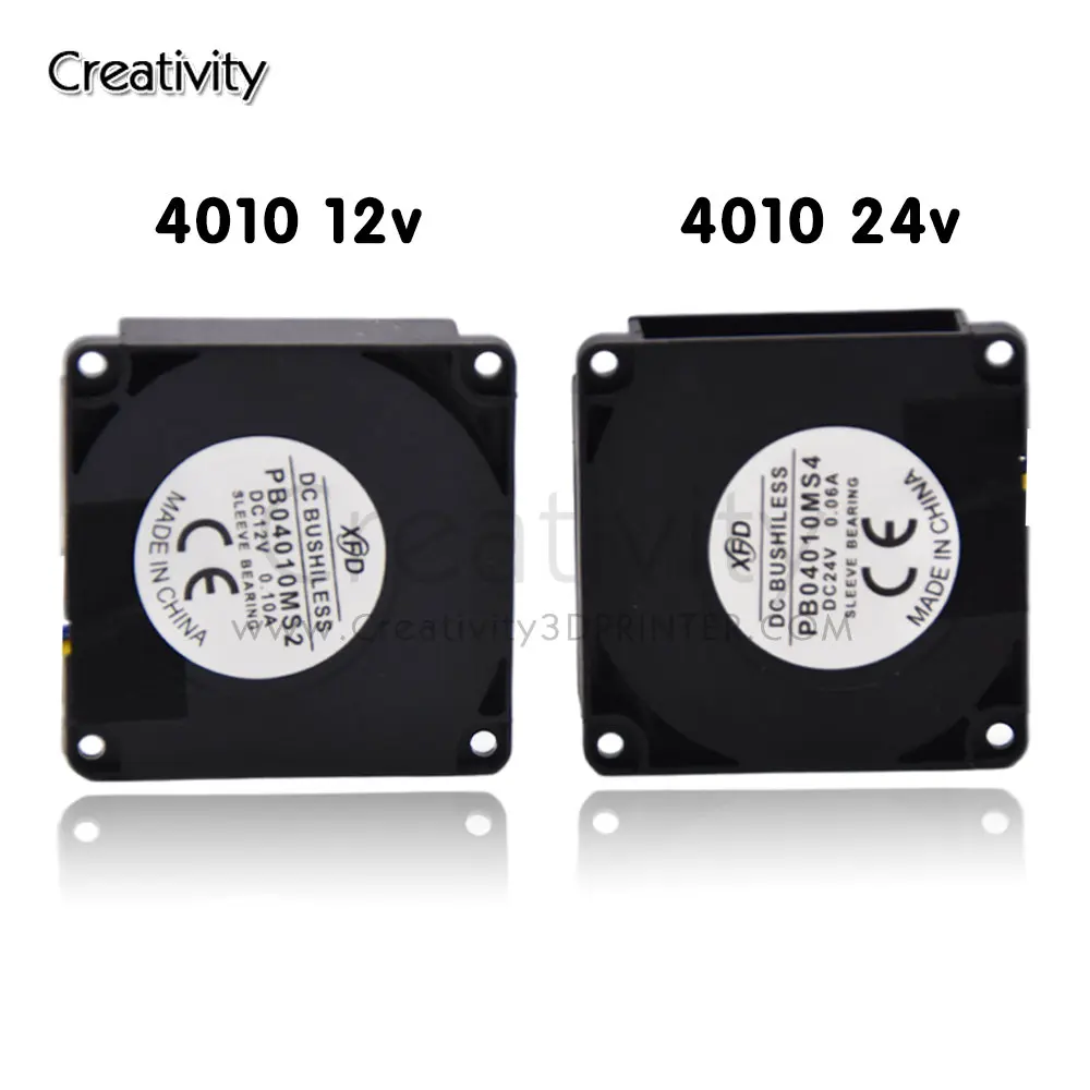 Ender3/CR10 4010 Blower Cooling Fan Turbo Fan 40 * 40 * 10mm 24V/12V DC And 4010 Axial Fan For Ender3/CR10/Ender5 3D Printer