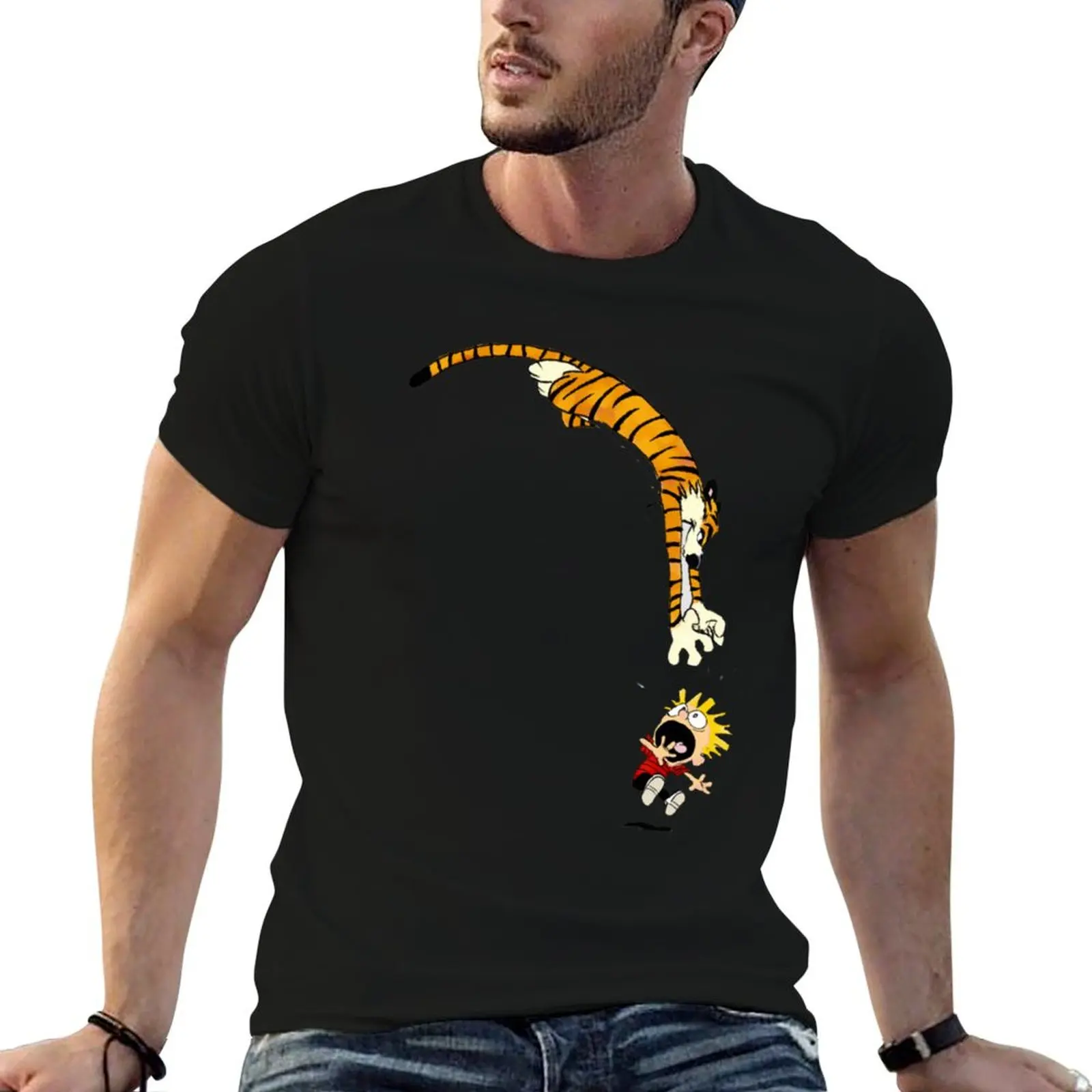 Calvin and hobbes classic T-Shirt Soft Touch Basic Cotton T-Shirt
