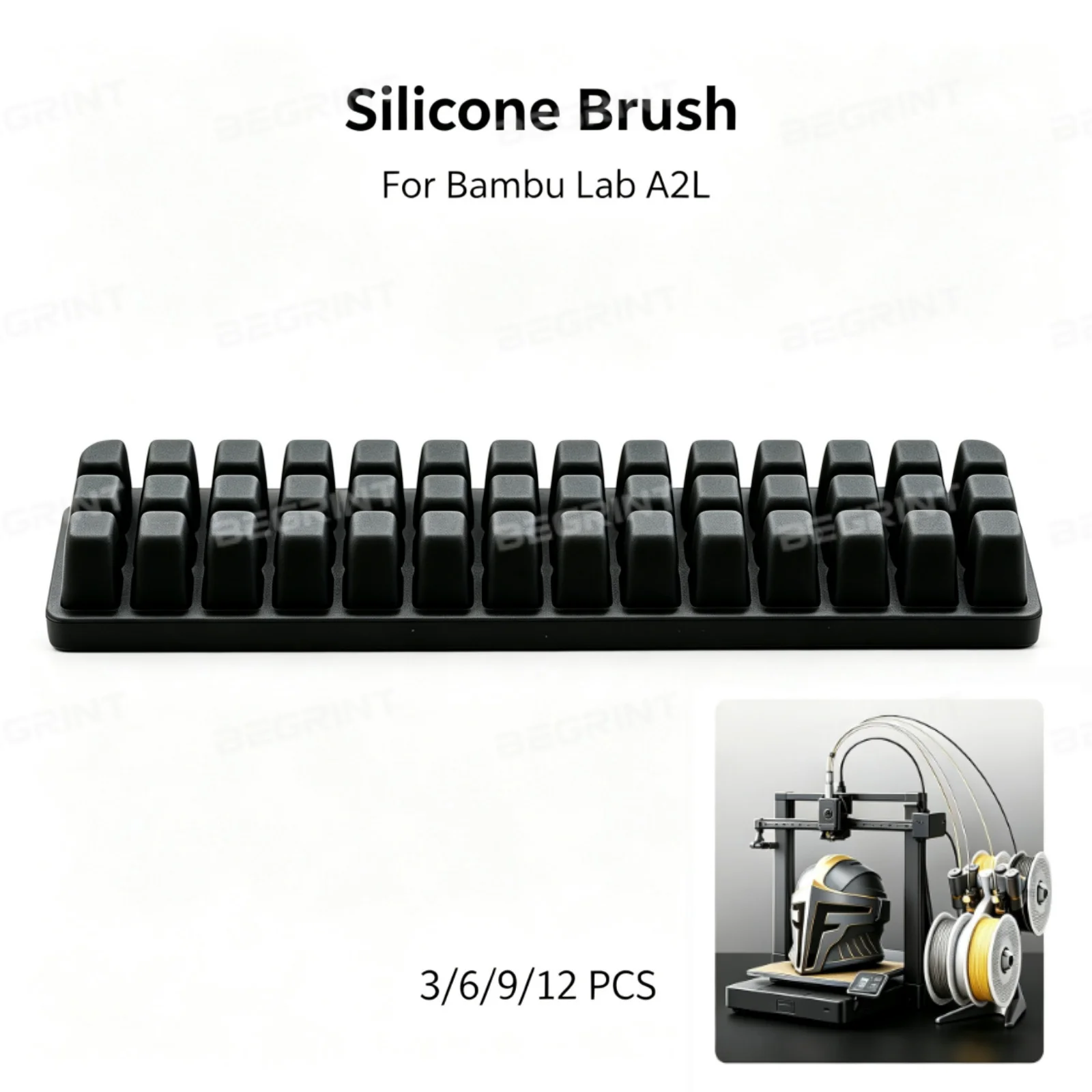 For Bambu Lab A2L Silicone Nozzle Wiper Cleaning Brush Pad 280℃ Heat Resist Self-Adhesive Anti-Scratch Residue For Bambulab A1