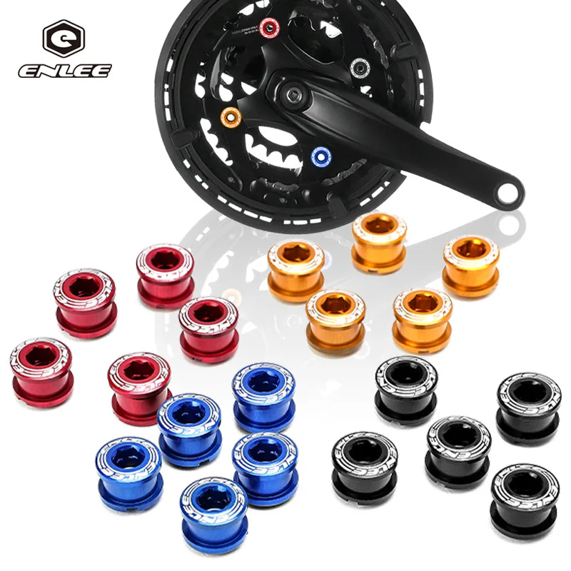 

ENLEE Mountain Road Bike 7075 Aluminum Alloy Single and Double Disk Nails Color Dental Disk Screws, Modified Single Disk Nails