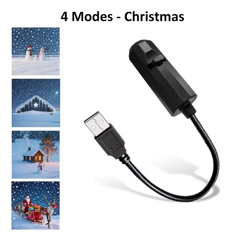 Christmas Projector Night Light USB Santa Snowman Moose Lamp for Living Dining Room Wall for Home Party Winter Decoration