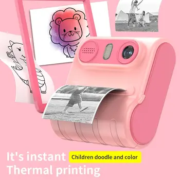 Children's digital camera thermal printing camera instant photo kids toys birthday gift Christmas gift + 32G memory card